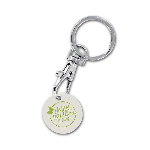 METAL KEY-RING WITH SNAP-HOOK & SHOPPING TROLLEY TOKEN METAL KEY-RING WITH SNAP-HOOK & SHOPPING TROLLEY TOKEN