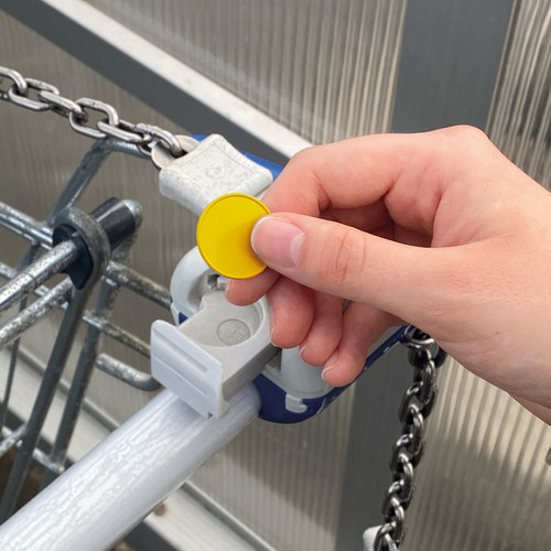 Porte-clés jeton 1€ "Alpha" Porte-clés jeton 1€ "Alpha"