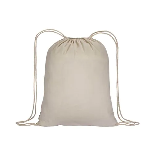 135g /m2 cotton backpack with choke closure, cork base
