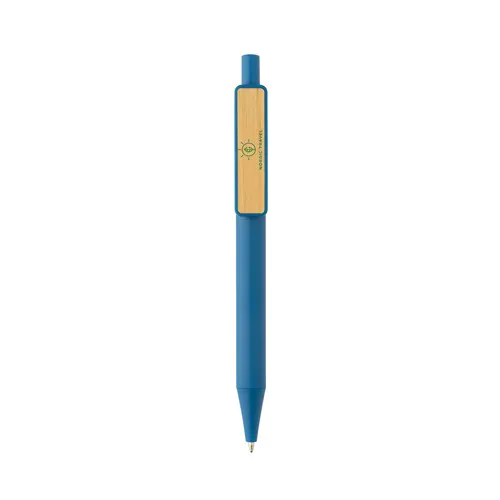 Stylo en ABS recyclé GRS avec clip en bambou Stylo en ABS recyclé GRS avec clip en bambou