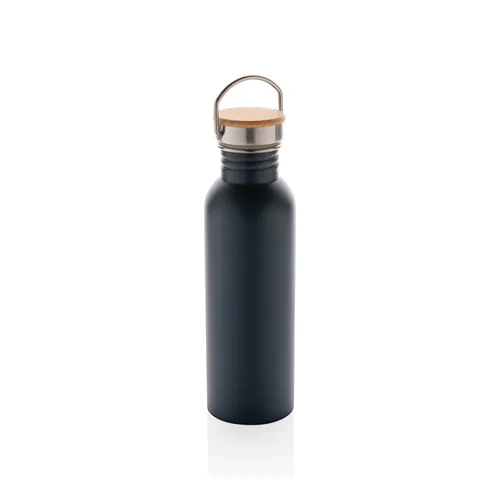 Bouteille en acier inoxydable avec couvercle en bambou Bouteille en acier inoxydable avec couvercle en bambou