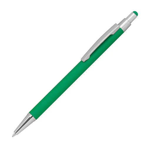 Metal ballpen with rubber coating and touch function Metal ballpen with rubber coating and touch function