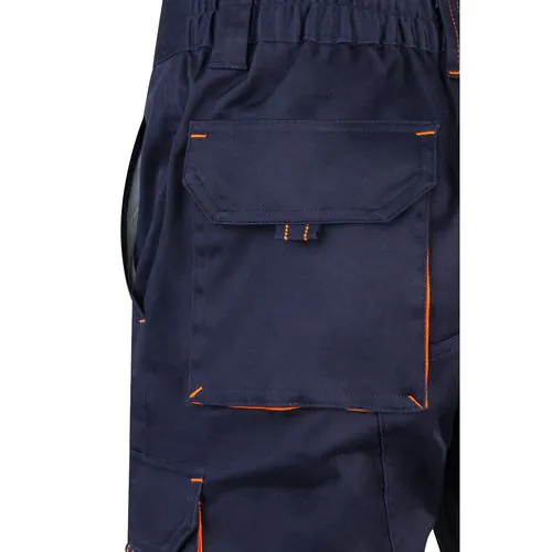 VL HEMERA. Two-tone, multi-pocket stretch Bermuda shorts (240g/m²), in cotton (46%), EME (38%) and polyester (16%)