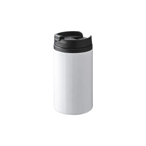 Sublimating metal mug with plastic inner wall, lid and handle Sublimating metal mug with plastic inner wall, lid and handle