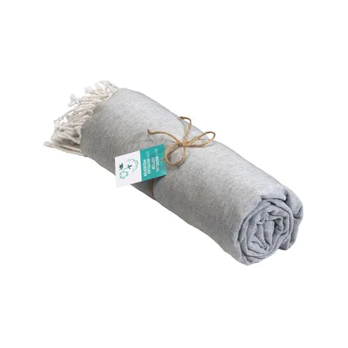 Serviette de plage / Paréo en coton recyclé de 180 gr/m2 avec frange, mesure 90x170 cm Serviette de plage / Paréo en coton recyclé de 180 gr/m2 avec frange, mesure 90x170 cm