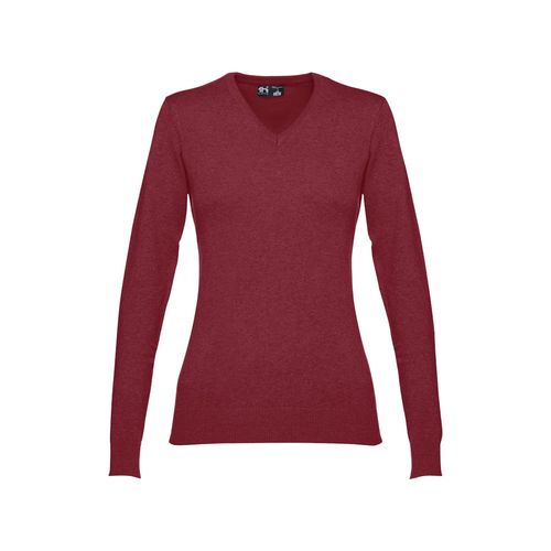 THC MILAN WOMEN. Pullover met V-hals voor dames in katoen en polyamide THC MILAN WOMEN. Pullover met V-hals voor dames in katoen en polyamide