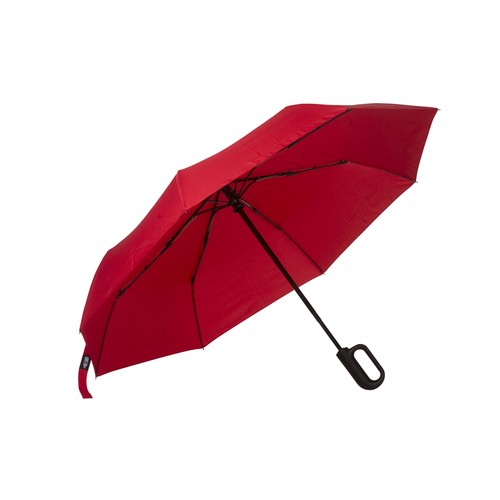 Parapluie automatique en R-PET avec poignée à mousqueton Parapluie automatique en R-PET avec poignée à mousqueton