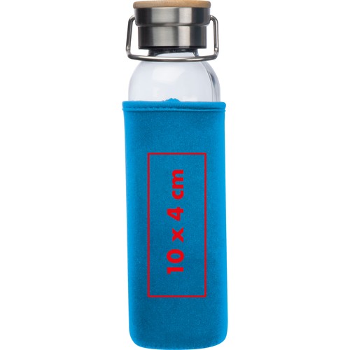 Bouteille en verre avec housse néoprène, 600 ml