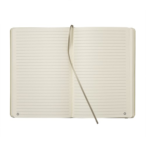Carnet de notes avec couverture en résidus de fruits et fermeture élastique