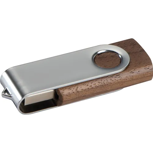 USB-stick twist van hout, donker