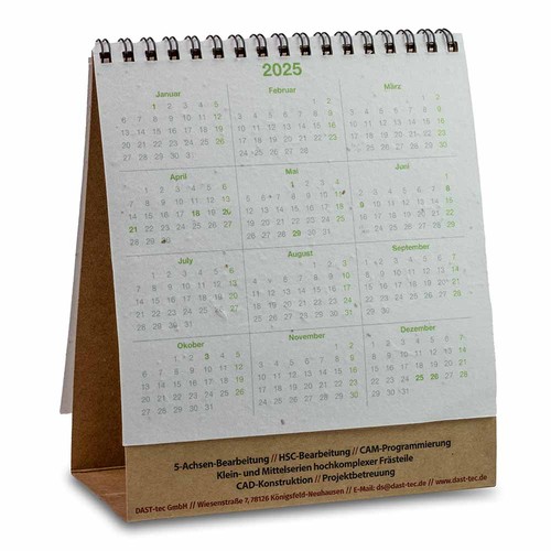Calendrier de bureau en papier ensemencé - Marguerite