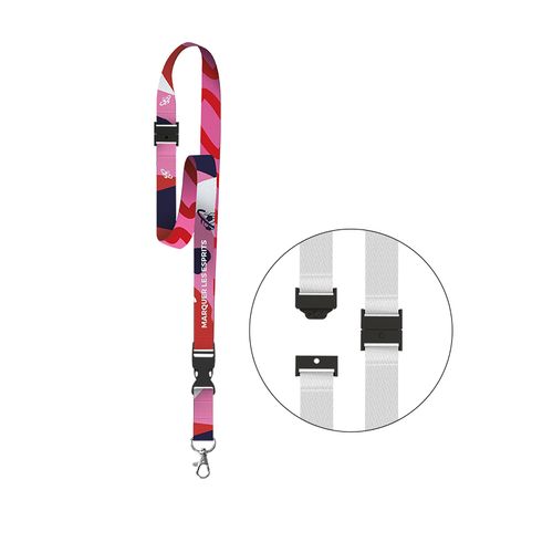 CORDON TOUR DE COU ANTI-ETRANGLEMENT / LANYARD 2X92 CM - SUBLIMATION CORDON TOUR DE COU ANTI-ETRANGLEMENT / LANYARD 2X92 CM - SUBLIMATION
