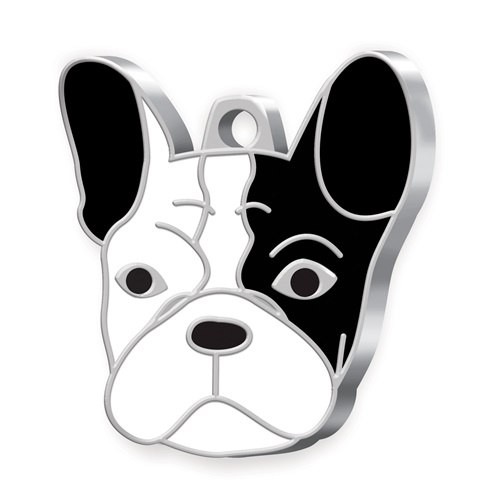 MEDAILLE CHIEN BULLDOG FRANCESE B&N