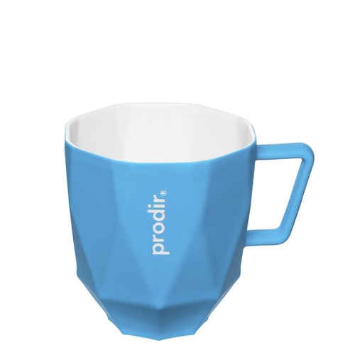 Shape 200 - Polygon Cup +3c partial decor outside + 2c inside rim decor