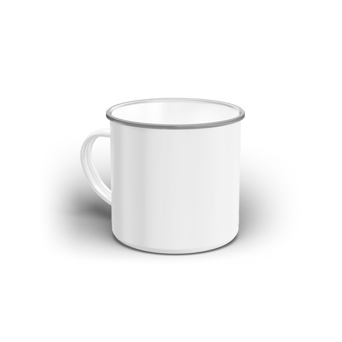 Custom Enamel Mugs - Metal with Steel Rim, Made to Order