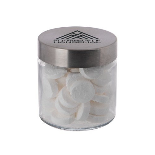 Bocal en verre de 0,35 litre, rempli de bonbons Bocal en verre de 0,35 litre, rempli de bonbons