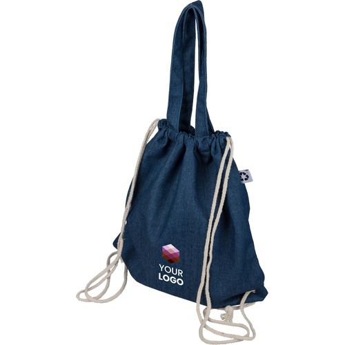 Gerecycled denim trekkoordrugtas Dex