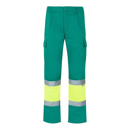 VL ATHENA. Pantaloni in twill bicolore, foderati, con diverse tasche, in cotone (20%) e poliestere (80%)