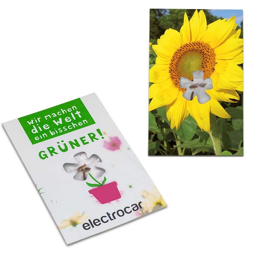 Carte avec graines-mini fleur - Tournesol Carte avec graines-mini fleur - Tournesol