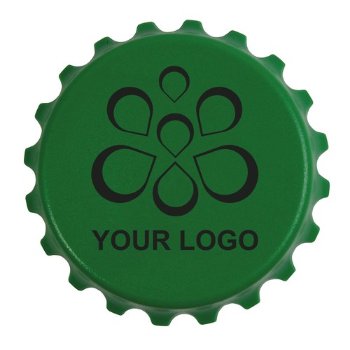 ABS and metal, bottle top-shaped, screw-top and bottle opener with magnets