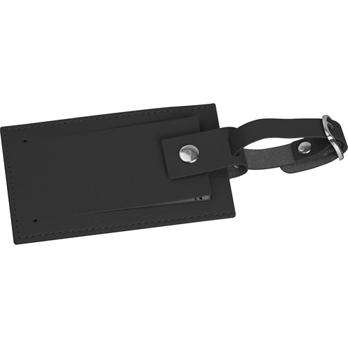 Faux leather luggage tag