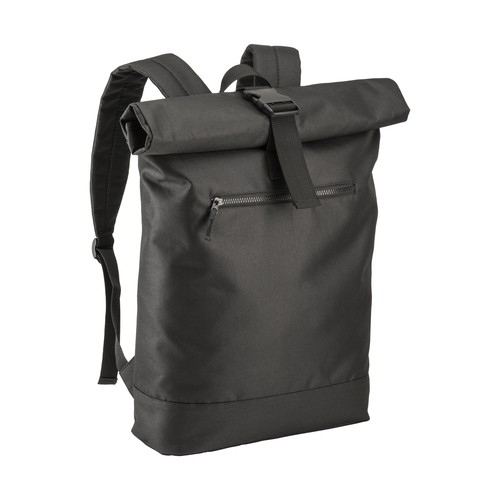 Sac à dos Roll porte pc (17") en polyester recyclé R-PET avec poche extérieure zippée