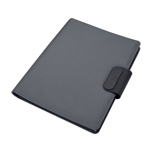 A4 organizer folder in Rpet with lock and magnetic closure that lights up A4 organizer folder in Rpet with lock and magnetic closure that lights up