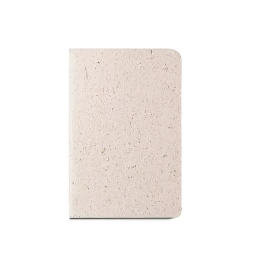 ORGANIC SOFT. A6 notepad with flexible cover made from organic elephant matter (80%)