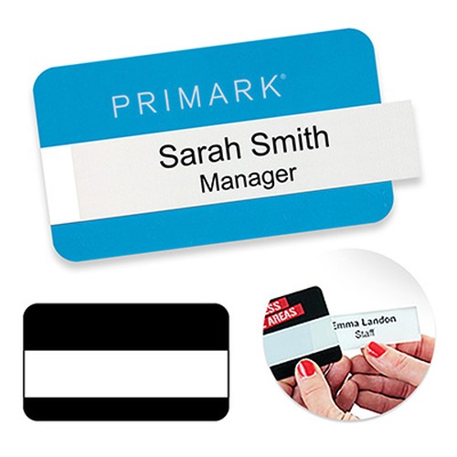 Herbruikbare Selfit Double line Naam badge, 70 X 40 mm Herbruikbare Selfit Double line Naam badge, 70 X 40 mm