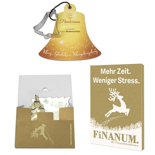 Baking-shape with recipe book bell - in a Christmas packaging (neutral) Baking-shape with recipe book bell - in a Christmas packaging (neutral)