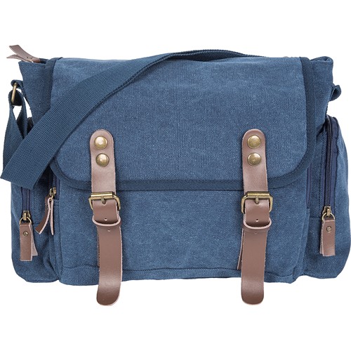 SAC BANDOULIÈRE VINTAGE EN POLYCOTON CANVAS (80% COTON - 20% POLYESTER) ET CUIR
