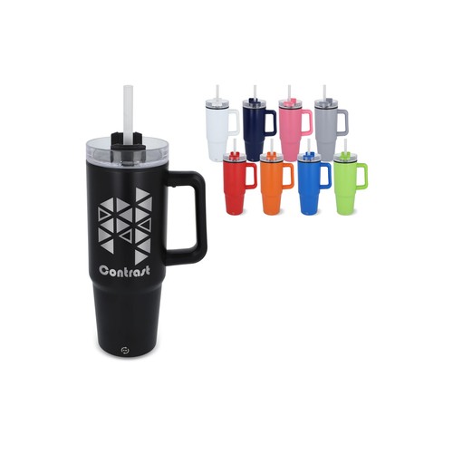 Tasse Miami avec poignée et paille 800ml Tasse Miami avec poignée et paille 800ml