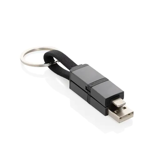 Câble de charge rapide 4 en 1 60W en aluminium recyclé Terra Câble de charge rapide 4 en 1 60W en aluminium recyclé Terra