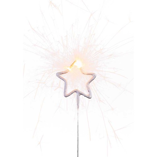 Wondercandle mini with Wondercard  - star, silver