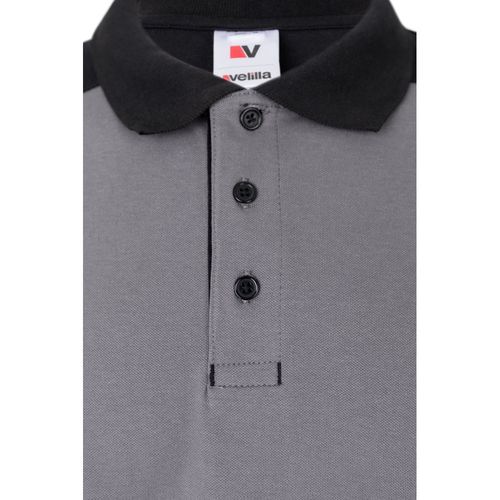 VL VELES. Two-tone stretch piqué polo shirt (200g/m²) with short sleeves, in polyester (96%) and elastane (4%) VL VELES. Two-tone stretch piqué polo shirt (200g/m²) with short sleeves, in polyester (96%) and elastane (4%)
