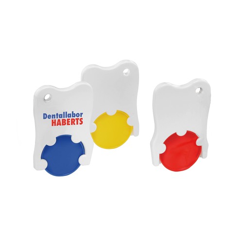 Chip holder with 1€ chip "tooth"