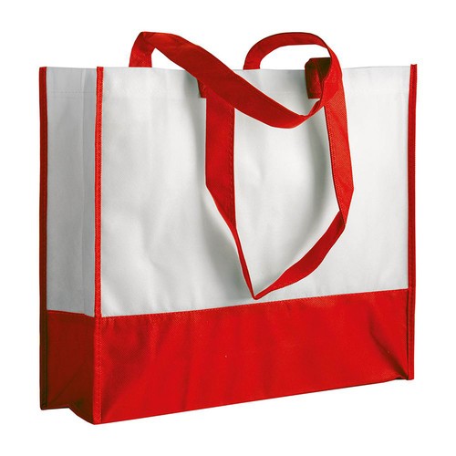 80 g/m2 non-woven fabric shopping bag with gusset and long handles