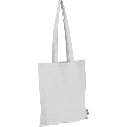 Bolsa de algodón con asas largas fabricada con algodón reciclado y RPET