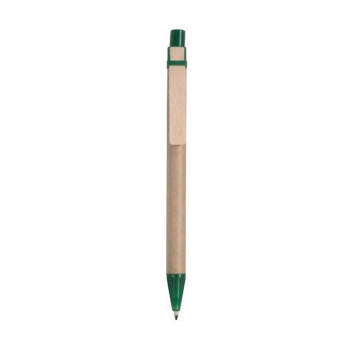 Penna a scatto, in cartoncino, con clip in legno