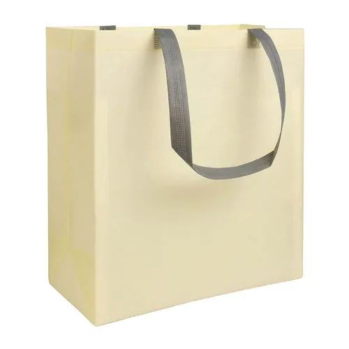 Shopper avec soufflet en TNT laminé 100g/m2 thermosoudé, anses longues Shopper avec soufflet en TNT laminé 100g/m2 thermosoudé, anses longues