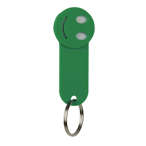 COIN HOLDER KEY CHAIN IN PLASTIC AND METAL COIN HOLDER KEY CHAIN IN PLASTIC AND METAL