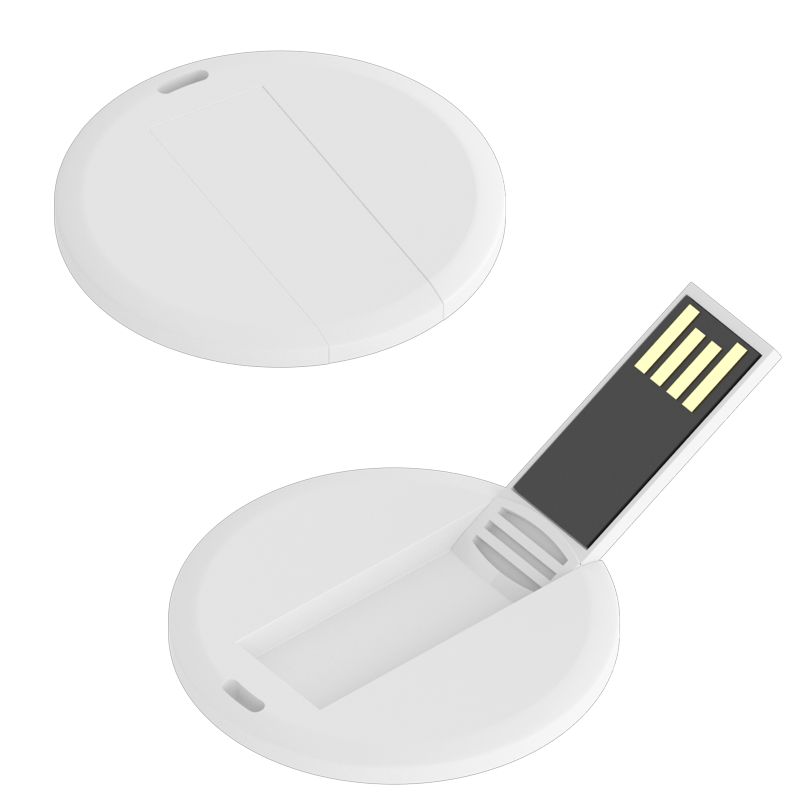 Plastic COB USB key Flash Badge Round