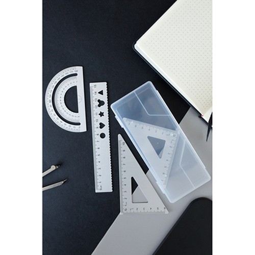 School set, ruler, 2 set squares and protractor | Kaulana