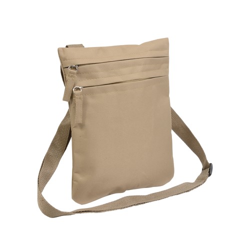 600D polyester 2-pocket man bag with adjustable shoulder strap