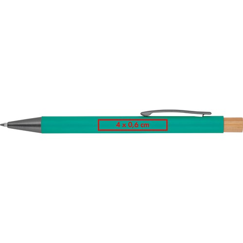 pen made from recycled aluminium with bamboo pusher