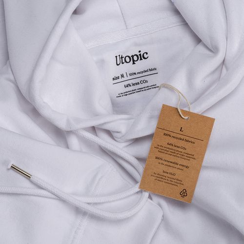 Felpa con cappuccio 100% tessuto rigenerato