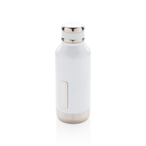 Leak proof vacuum bottle with logo plate Leak proof vacuum bottle with logo plate