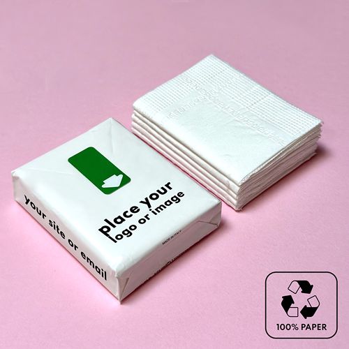 Customizable tissue packs with paper packaging. Customizable tissue packs with paper packaging.