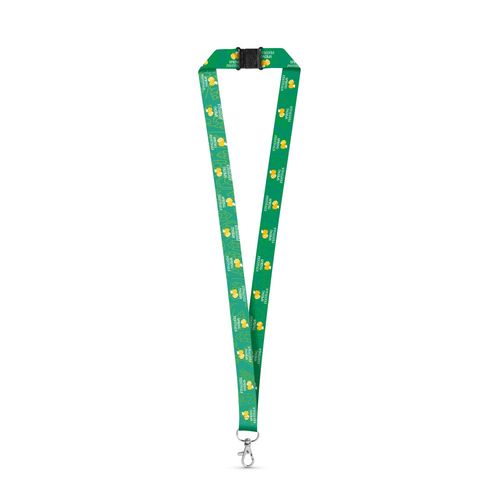DOVER. Recycled polyester (100% rPET) sublimation lanyard with carabiner