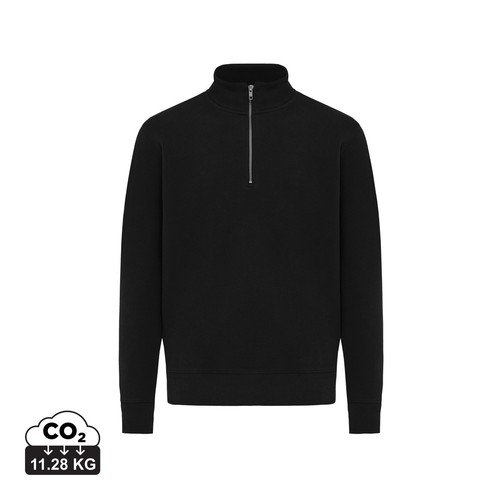 Sweater IQONIQ à col montant zippé en coton recyclé Elgon